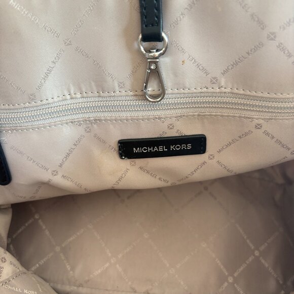 Michael Kors Graffiti Canvas Black Red and Cream Medium Tote - Picture 13 of 15